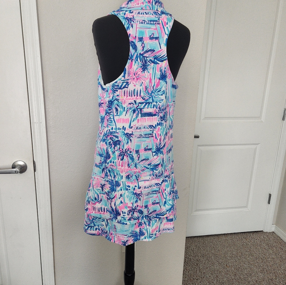 Lilly Pulitzer Vibrant Blue and Pink Mini Dress - Picture 7 of 12
